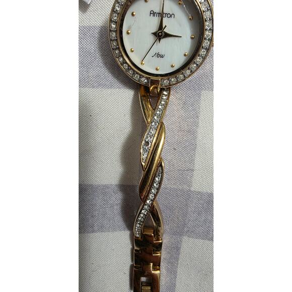 vintage Armitron Now gold watch with diamonds